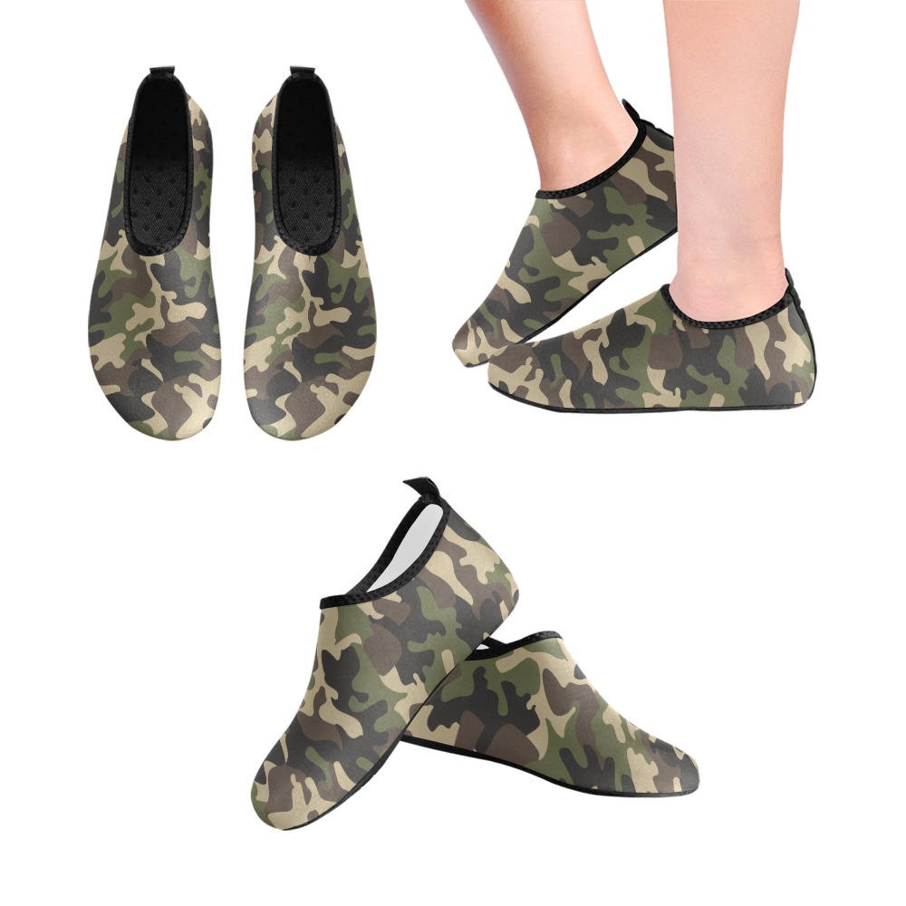 Camouflage Kids' Slip-On Water Shoes (Model 056)