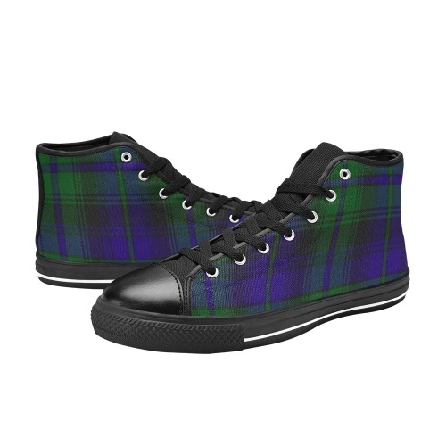 5TH. ROYAL SCOTS OF CANADA TARTAN High Top Canvas Shoes for Kid (Model 017)