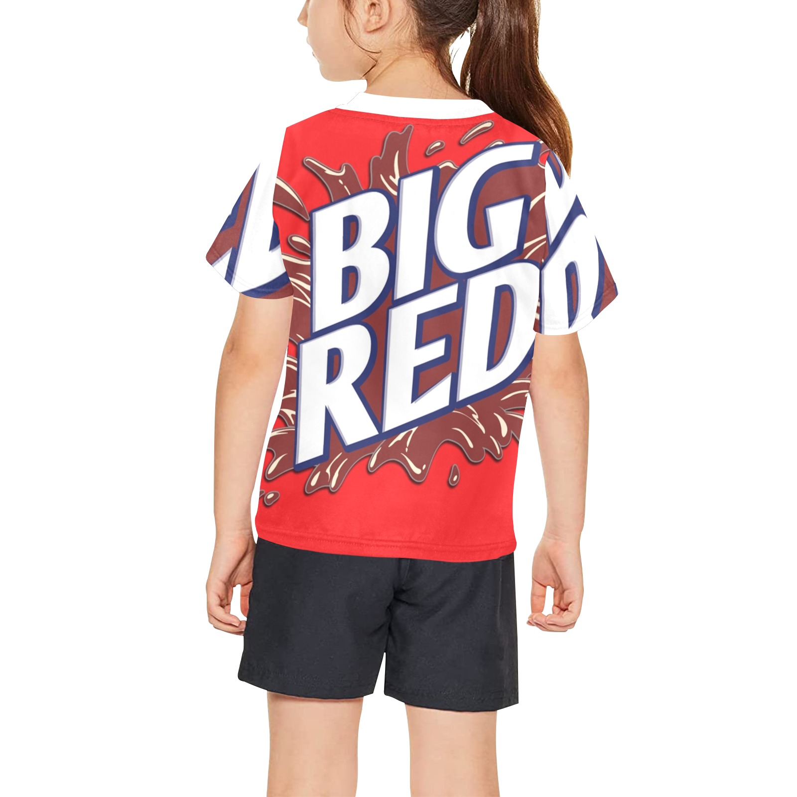 Big Red Soda shirt Big Girls' All Over Print Crew Neck T-Shirt (Model T40-2)