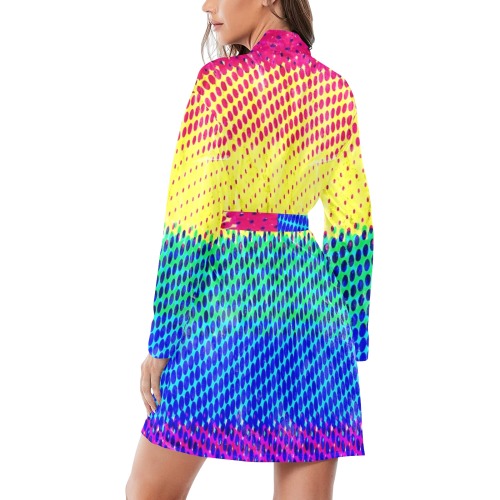 Rainbow Pride by Nico Bielow Women's Long Sleeve Belted Night Robe