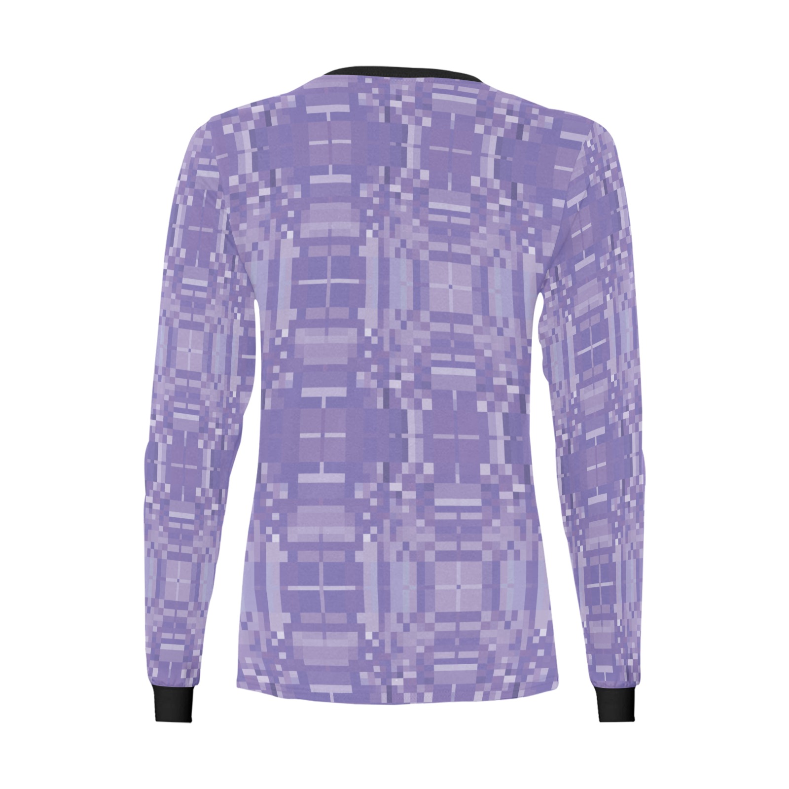 Purple Pattern Mosaic Women's All Over Print Long Sleeve T-shirt (Model T51)