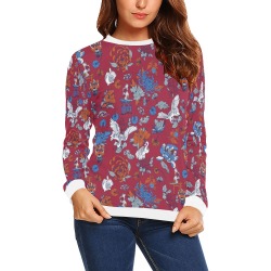 Florid dark asian nature 03 All Over Print Crewneck Sweatshirt for Women (Model H18)