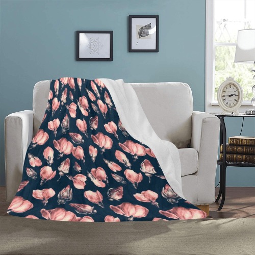 Tulips, large print Ultra-Soft Micro Fleece Blanket 43''x56''