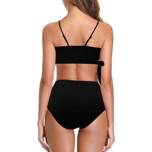 Black Knot Side Bikini Swimsuit (Model S37)