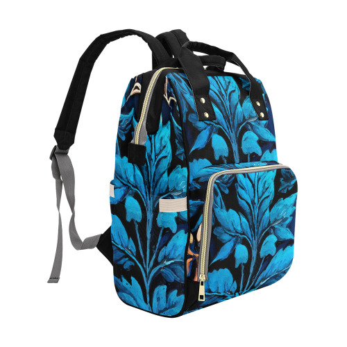 flowers botanic art (9) backpack Multi-Function Diaper Backpack/Diaper Bag (Model 1688)
