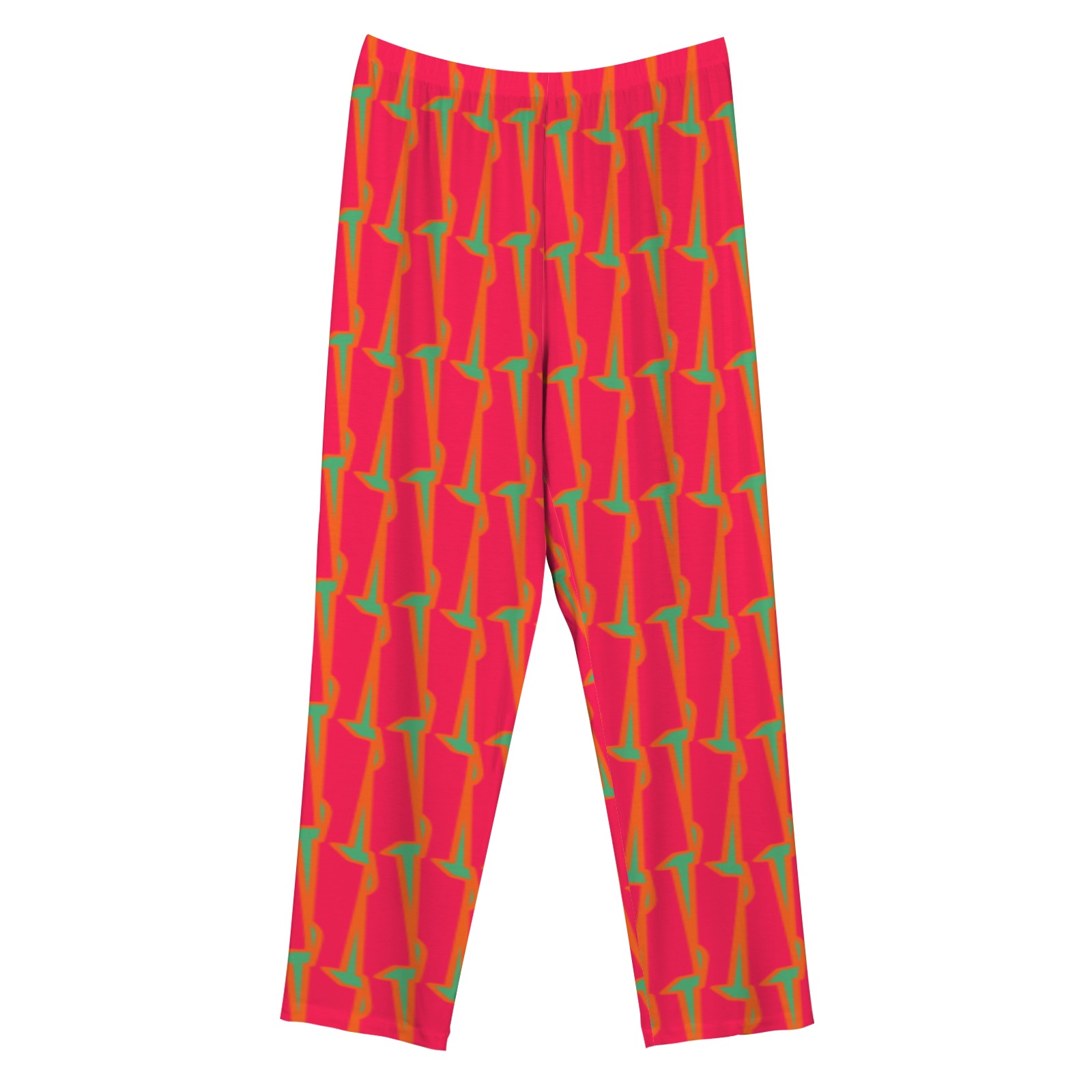 fucsia teal orange Women's Pajama Trousers without Pockets-New