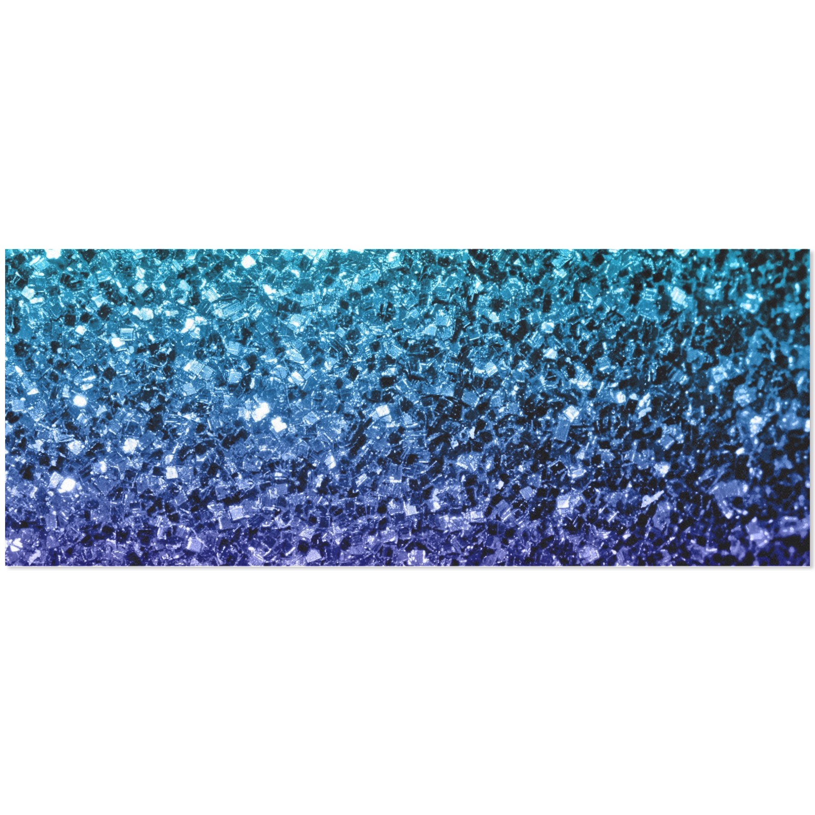 Aqua blue Ombre faux glitter sparkles Gift Wrapping Paper 58"x 23" (2 Rolls)