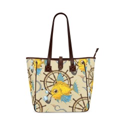 steering wheel captain fish tote bag Classic Tote Bag (Model 1644)