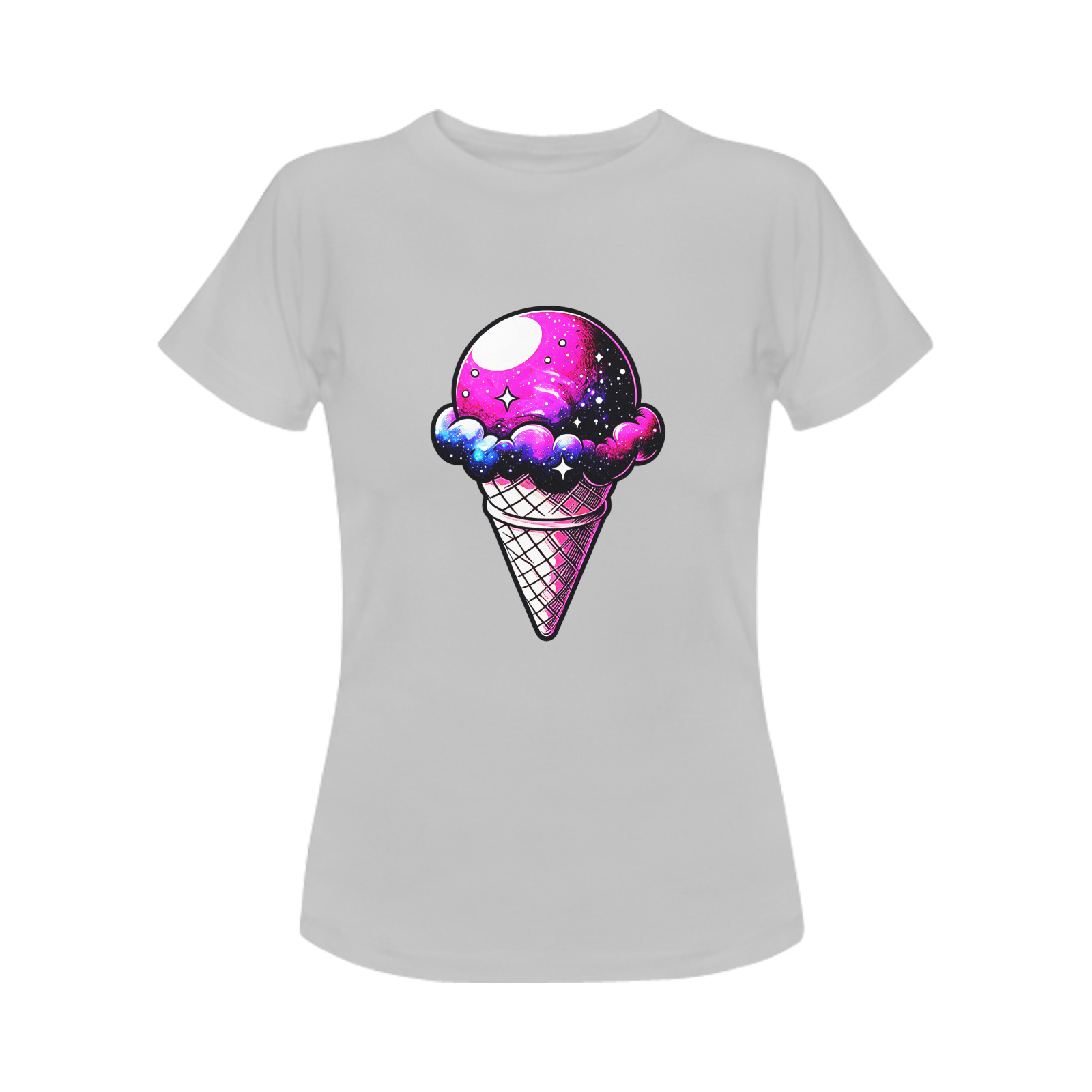 Space Cream Cone Women's T-Shirt in USA Size (Front Printing Only)
