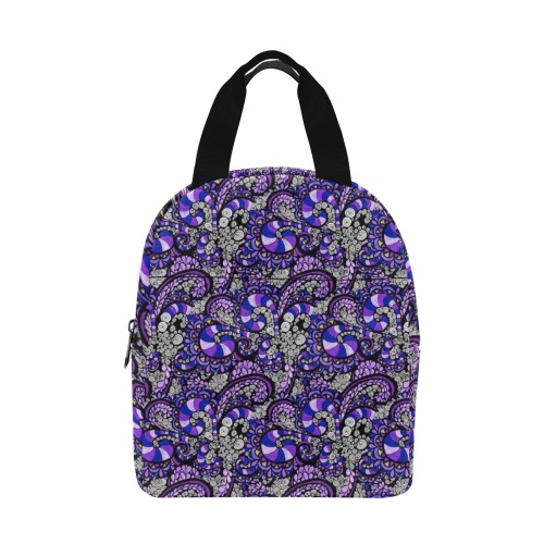 Purple Pulse Zipper Lunch Bag (Model 1720)