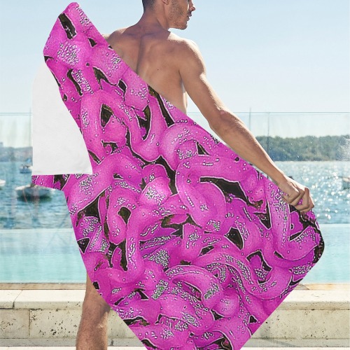 Pink Ramen Beach Towel 30"x 60"