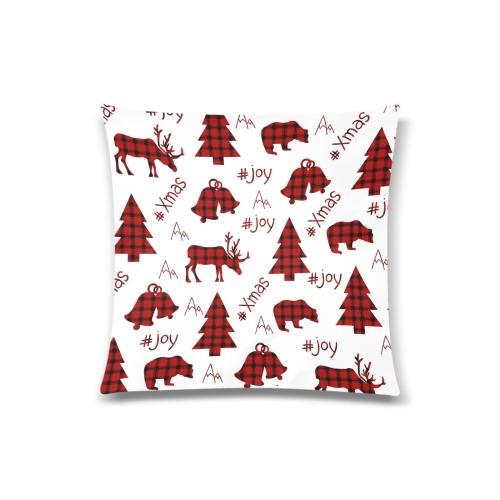 Christmas Custom Zippered Pillow Case 20"x20"(Twin Sides)
