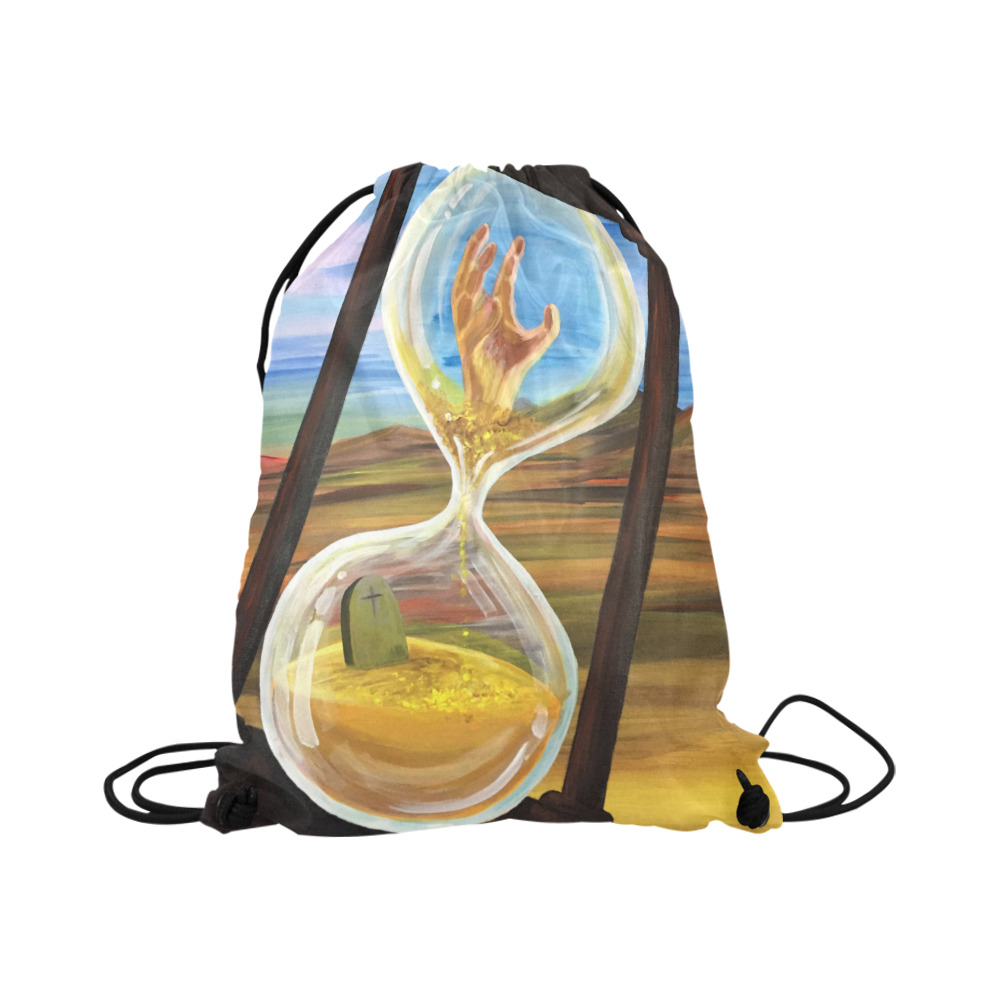 Out Of Time Large Drawstring Bag Model 1604 (Twin Sides)  16.5"(W) * 19.3"(H)