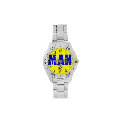 Tha Boogiewoogie Man - Stainless Steel Analog Watch (Yellow) Men's Stainless Steel Analog Watch(Model 108)