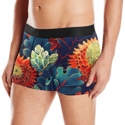 flowers botanic art (7) men boxer Men's All Over Print Boxer Briefs (Model L10)
