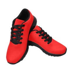 Merry Christmas Red Solid Color Kid's Running Shoes (Model 020)