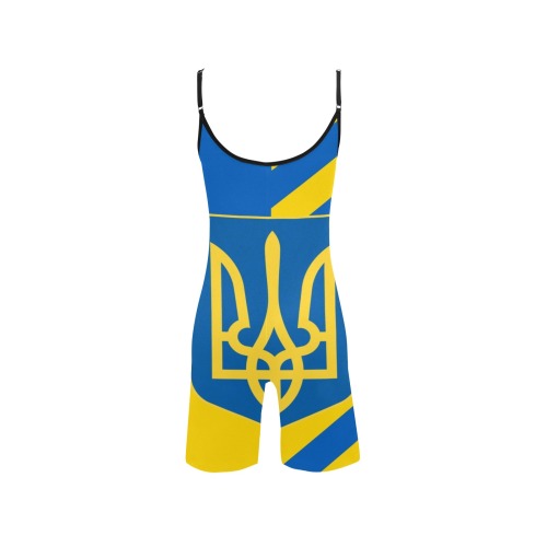 UKRAINE Women's Short Yoga Bodysuit