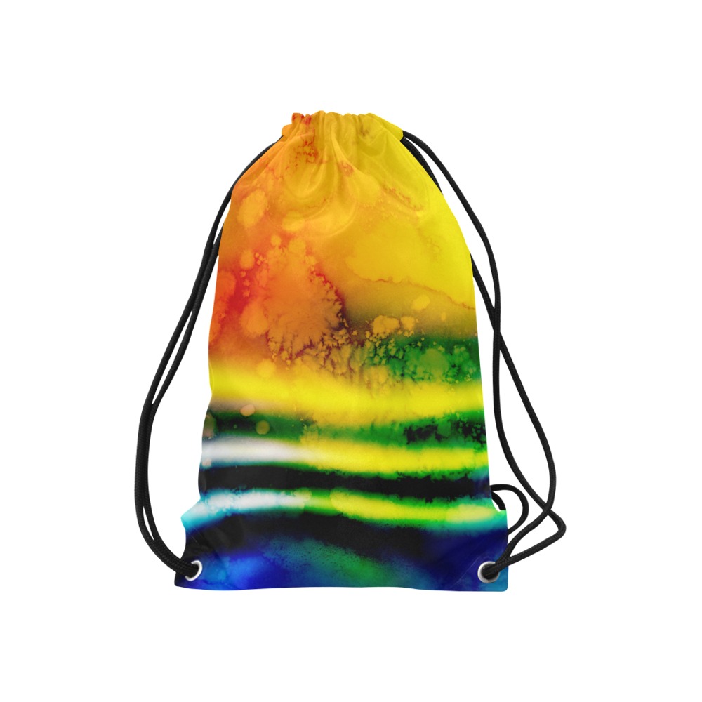 Watercolor 1 Small Drawstring Bag Model 1604 (Twin Sides) 11"(W) * 17.7"(H)
