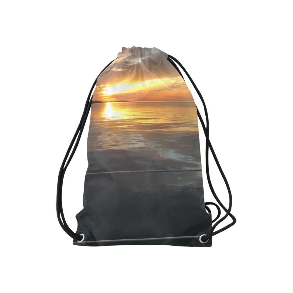 Pier Sunset Collection Small Drawstring Bag Model 1604 (Twin Sides) 11"(W) * 17.7"(H)