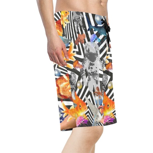 POINT OF ENTRY 2 Men's All Over Print Board Shorts (Model L16)
