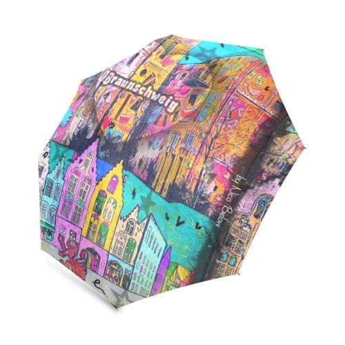 Braunschweig Pop Art by Nico Bielow Foldable Umbrella (Model U01)