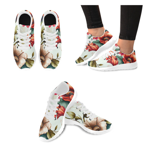 flowers botanic art (4) running shoes Men’s Running Shoes (Model 020)