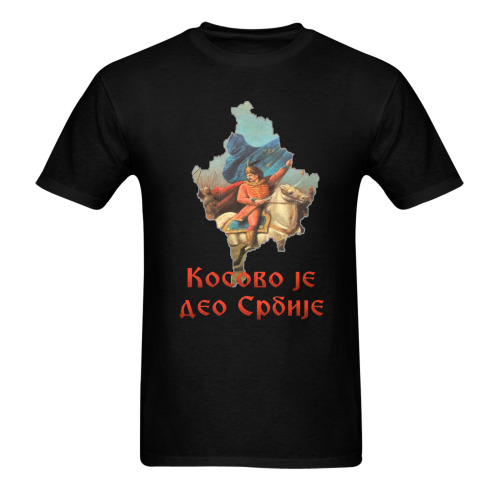 Kosovo is heart Serbia / Kosovo je srce Srbije Men's T-shirt in USA Size (Front Printing Only) (Model T02)