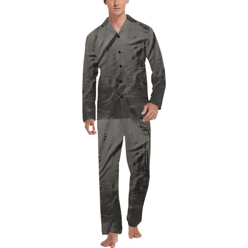 Latex Optik by Nico Bielow Men's V-Neck Long Pajama Set