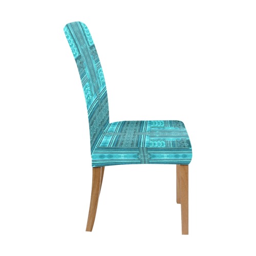 greec mosaic blue turquoise Chair Cover (Pack of 4)