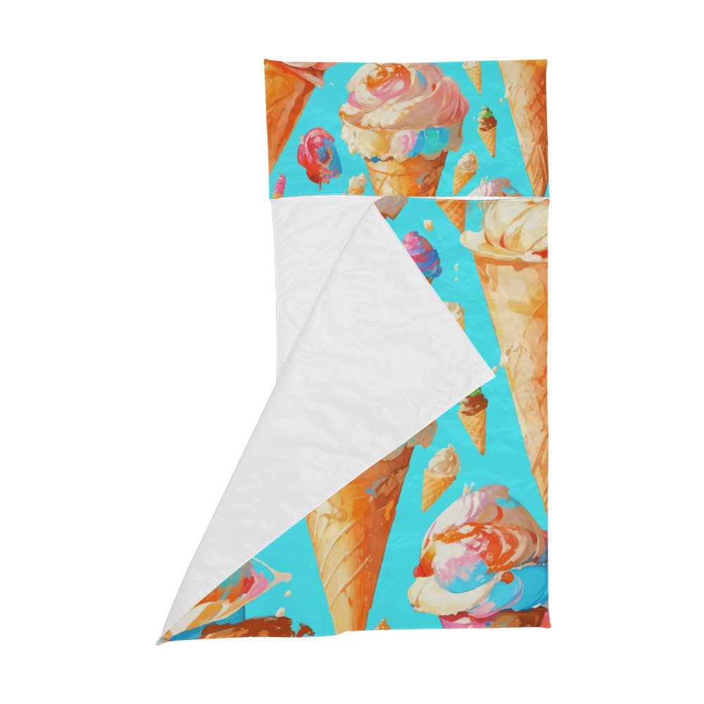 Cone icecream abstract art, pastel colors art. Kids' Sleeping Bag