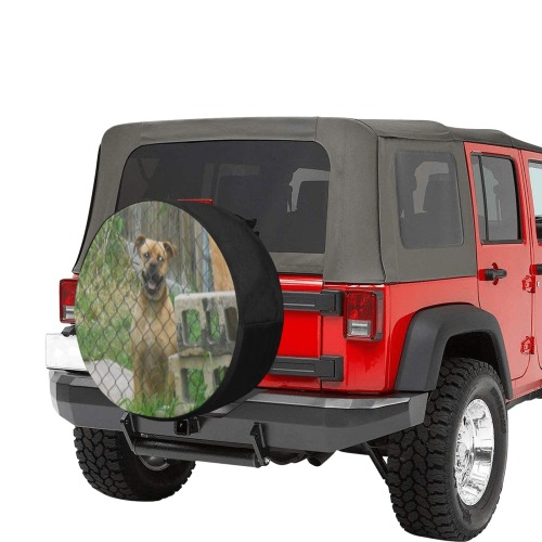 A Smiling Dog 34 Inch Spare Tire Cover