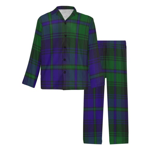 5TH. ROYAL SCOTS OF CANADA TARTAN Men's V-Neck Long Pajama Set