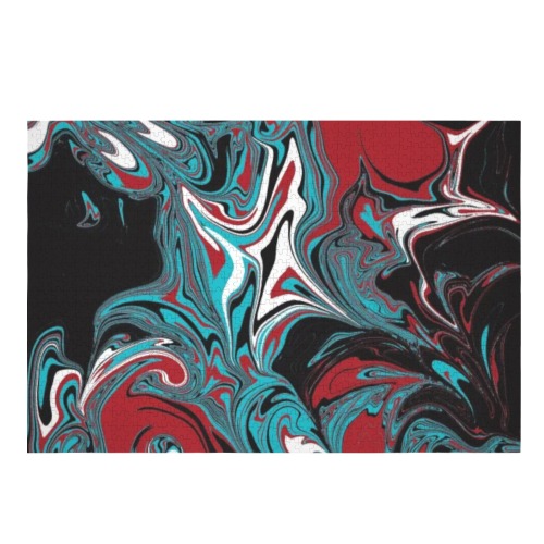 Dark Wave of Colors 1000-Piece Wooden Jigsaw Puzzle (Horizontal)