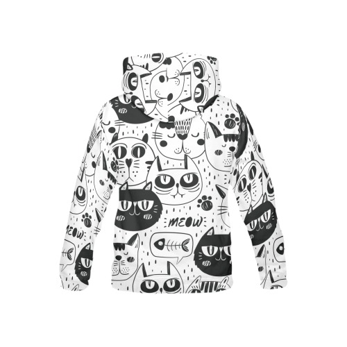 Cat-1 All Over Print Hoodie for Kid (USA Size) (Model H13)