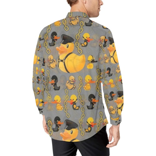 SM Ducks by Fetishworld Men's All Over Print Casual Dress Shirt (Model T61)