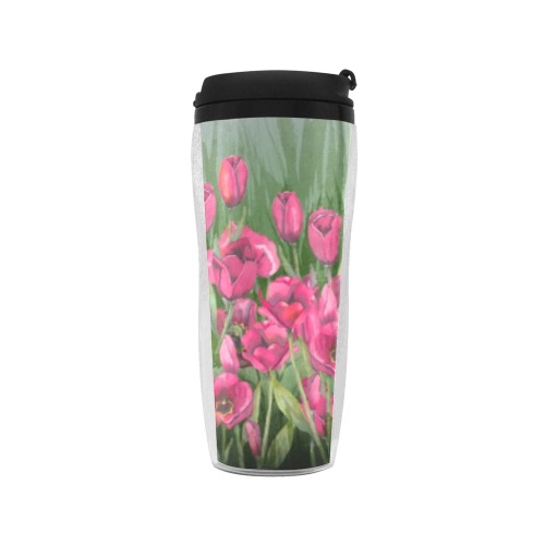 Tulips Pink Travel Cup Reusable Coffee Cup (11.8oz)