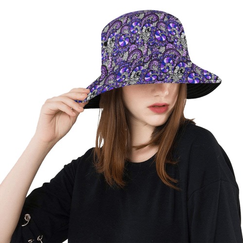 Purple Pulse Unisex Summer Bucket Hat