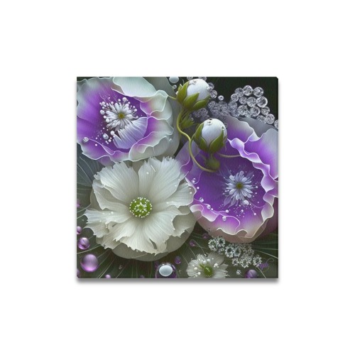 April Showers bring May Flowers Upgraded Canvas Print 16"x16"