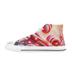 OIG2 (1) Christmas collection Women's Classic High Top Canvas Shoes (Model 017)