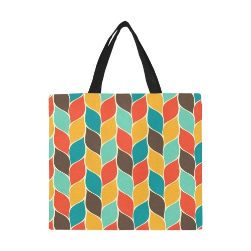 Mid Century Modern Abstract All Over Print Canvas Tote Bag/Large (Model 1699)