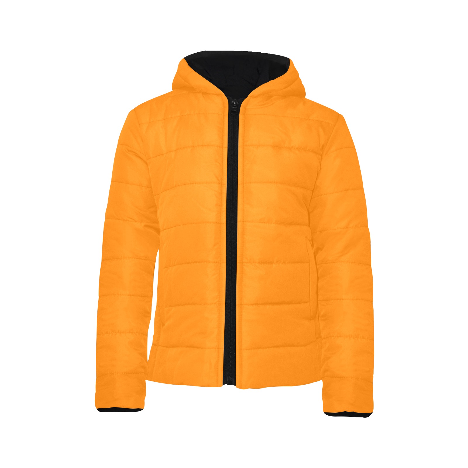 color UT orange Kids' Padded Hooded Jacket (Model H45)