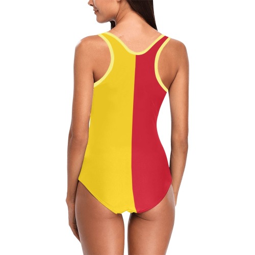 Flag_of_Mali.svg Vest One Piece Swimsuit (Model S04)