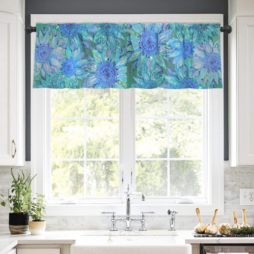 Blue Sunflower Hand-Painted Acrylic Print 60