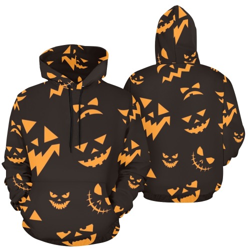 Pumpkin Faces All Over Print Hoodie for Men (USA Size) (Model H13)