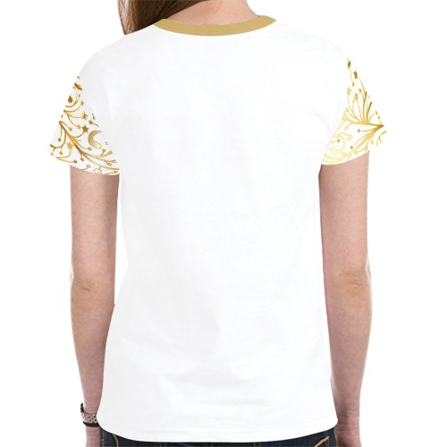 Golden Tree Christmas New All Over Print T-shirt for Women (Model T45)