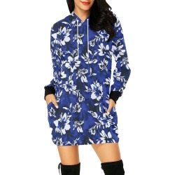 Flowery distortion mosaic All Over Print Hoodie Mini Dress (Model H27)