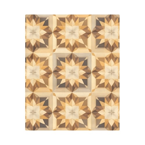 Brown Kaleidoscope Geometric Duvet Cover 86"x70" ( All-over-print)
