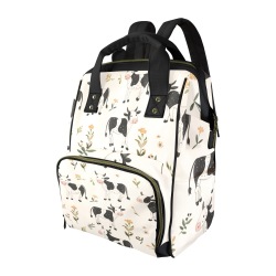 Cow Print Diaper Bag Multi-Function Diaper Bag-New (Model 1688)