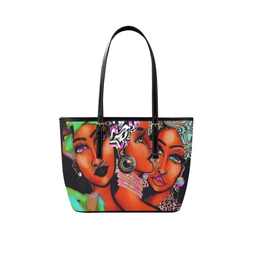 IMG_0039 Leather Tote Bag-Small (Front&Back Printing) (1651)