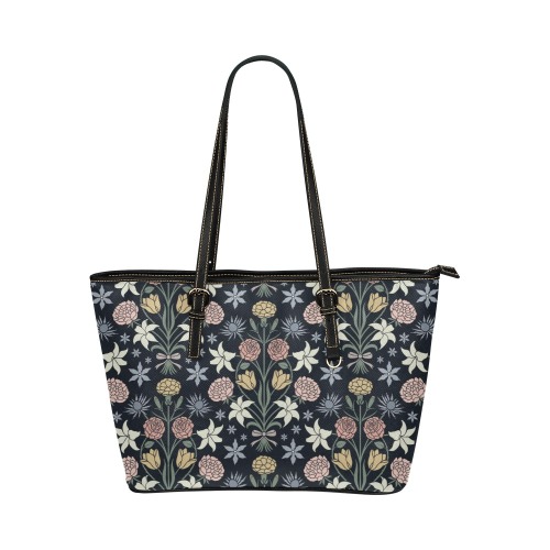 Bouquet Leather Tote Bag/Large (Model 1651)